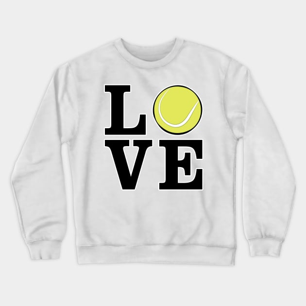 I Love Tennis Crewneck Sweatshirt by DesignWood-Sport